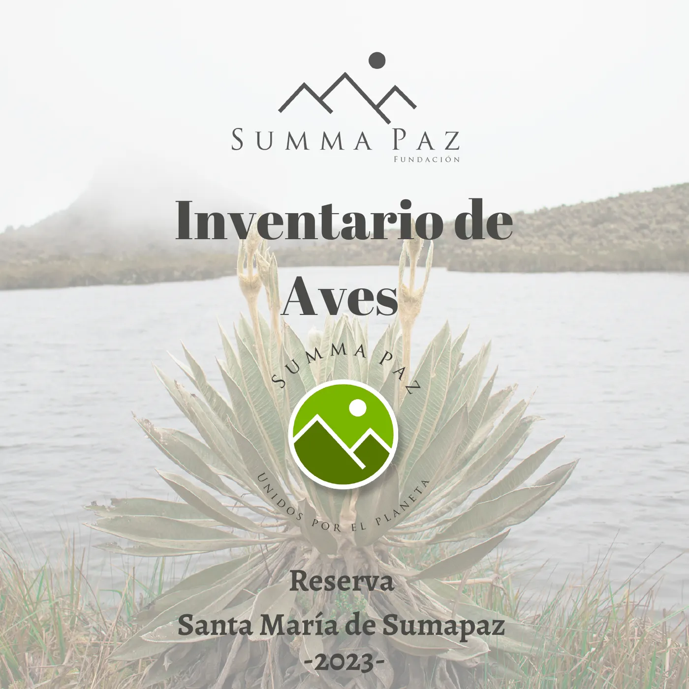 Portada del Inventario de aves, Reserva Santa María de Sumapaz, 2023